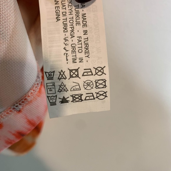 ZARA 90s y2k slip dress tie-dye midi orange celebutante 2733 - Picture 8 of 10